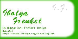 ibolya frenkel business card